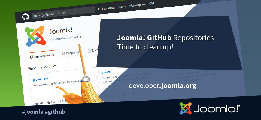 Joomla Github Organisation cleanup